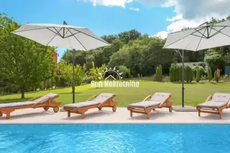 LABIN, ISTRIA, BEAUTIFUL DETACHED HOUSE WITH SWIMMING POOL AND LARGE YARD